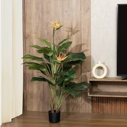Artificial Plant 5 Ft Bird Of Paradise Tree   With Flower Tree 