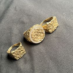10K nugget rings