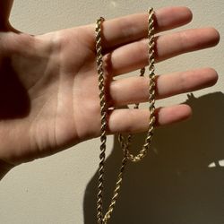 14kt solid gold Rope Chain