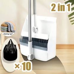 New 3 In-1 Household Broom with Dustpan and Brushes