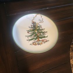 SPODE CHRISTMAS TREE CAKE PLATE