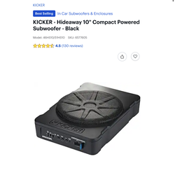 Brad new in box 10” kicker powered sub