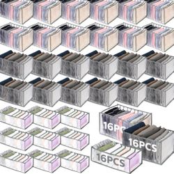 48 Pcs Wardrobe Clothes Organizers Washable Closet Organizer Gray