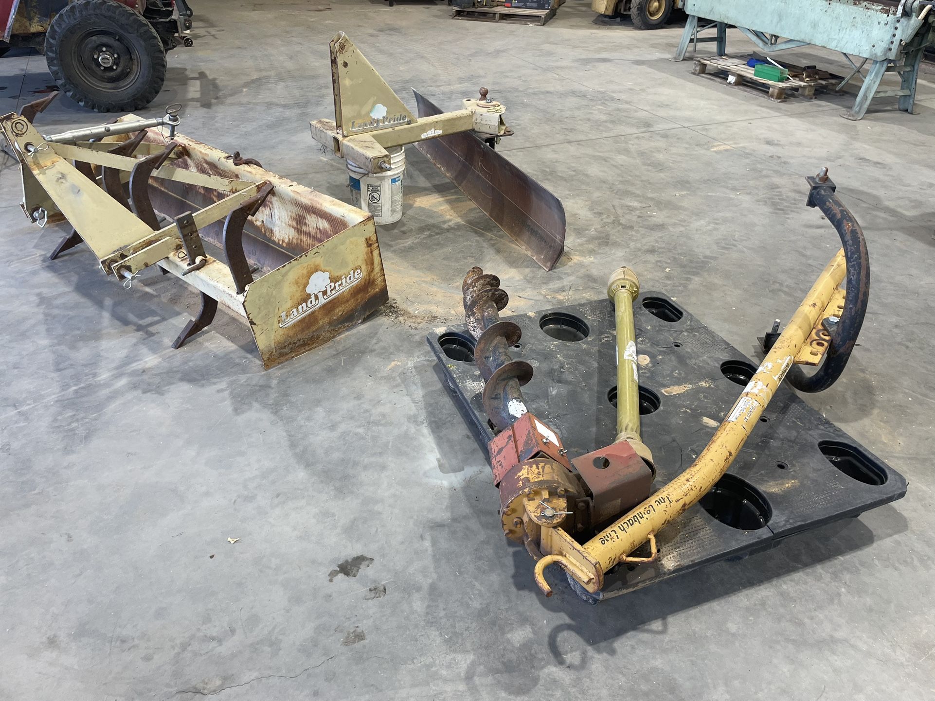 Tractor Implements; Box Blade, Rear Blade and Auger