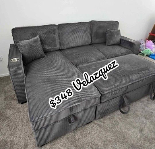 ✅️✅️Convertible Sectional W/ Cup Holder & W/ USB Port✅️