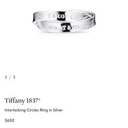 Tiffany 1837® Interlocking Circles Ring in Silver Size 7