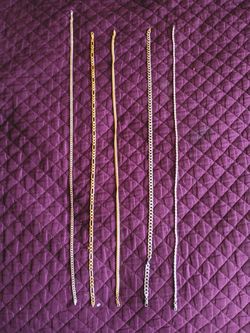 5 Sterling silver 925 Italy chains bundle