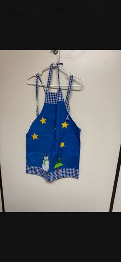 CA. APRON. SNOWMAN. CHRISTMAS TREE. REVERSIBLE.
