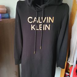 Black Calvin Klein Sweatshirt Type Dress