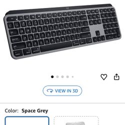 Logitech MX Keys Advanced Wireless Illuminated Keyboard for Mac, Backlit LED Keys, Bluetooth,USB-C, MacBook Pro/Air,iMac, iPad Compatible, Metal Build