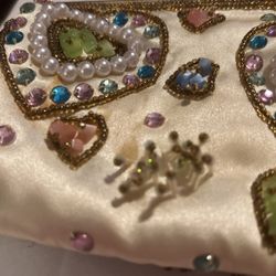 Vintage Clutch Bag With Chain Shoulder Strap
