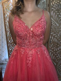 Vintage Juliete Corral/Pink Embroidered Beaded Dress