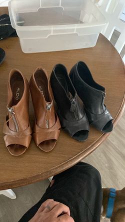 Women’s ALDO Peep-Toe Zip-Front Booties (2 Pairs)