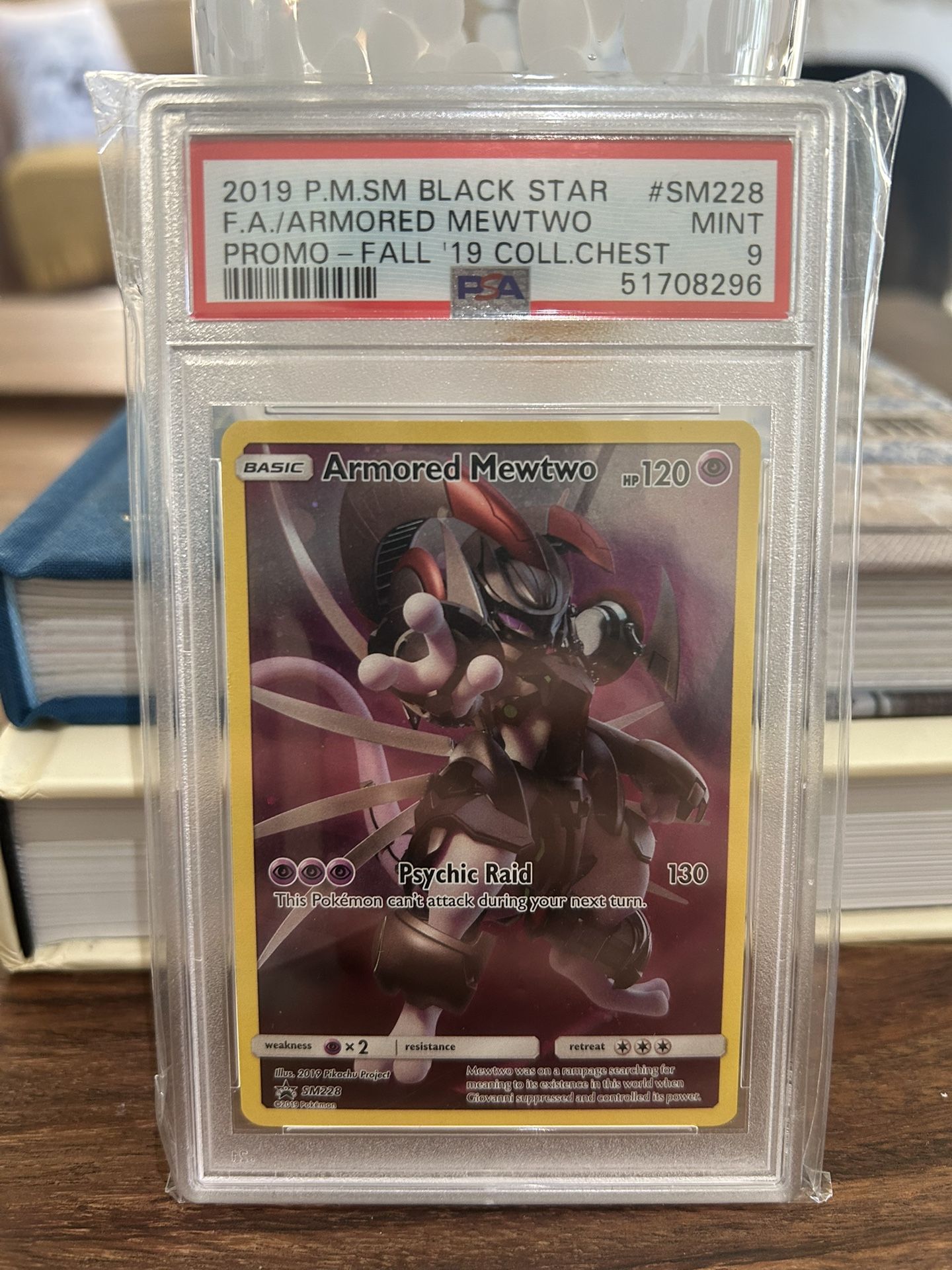 Armored Mewtwo PSA 9 2019 Fall Chest Pokemon Black Star Promo Holo #SM228