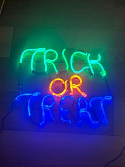 Halloween Trick or Treat  neon sign