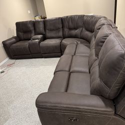 New 3 Recliner Faux Leather Couch 