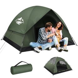 Tents For Camping 2/3 Person With Rainfly - Camping Tent Waterproof Windproof Easy Setup, Portable Double Layer Outdoor Dome Tent, Backpacking Tents F