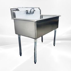 One Compartment Bar Sink With Faucet NSF 1BS-3621-318