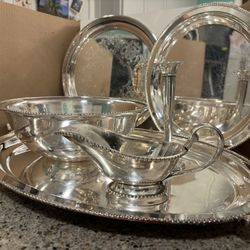 Silver Platter  Set