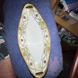 Antique Nippon Gold Glint  Accent, Serving Dish