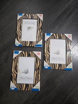 Zebra Print Photo Frames 6x8 Set of 3