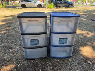 Sterilite 3-Drawer Storage Carts Bins