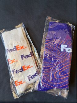 FedEx rare promo socks set of 2 pairs brand new