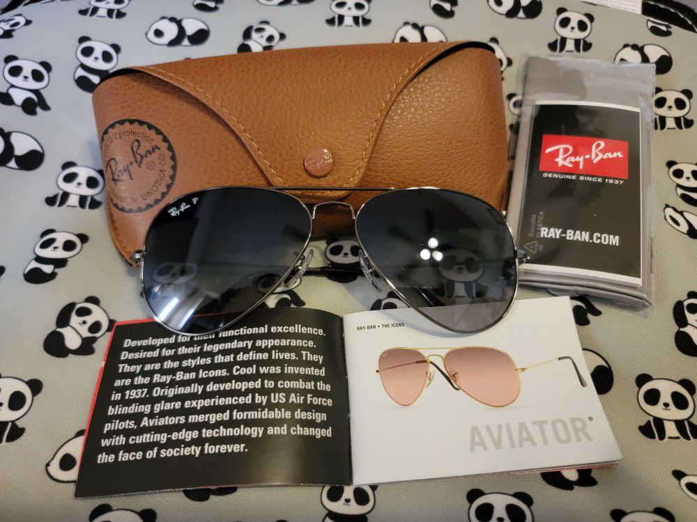 New Ray•Ban Iconic Polarized Aviator Sunglasses 