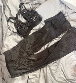 Black 2pc pants set