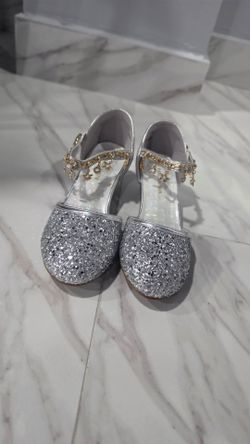 Girls Silver Glitter