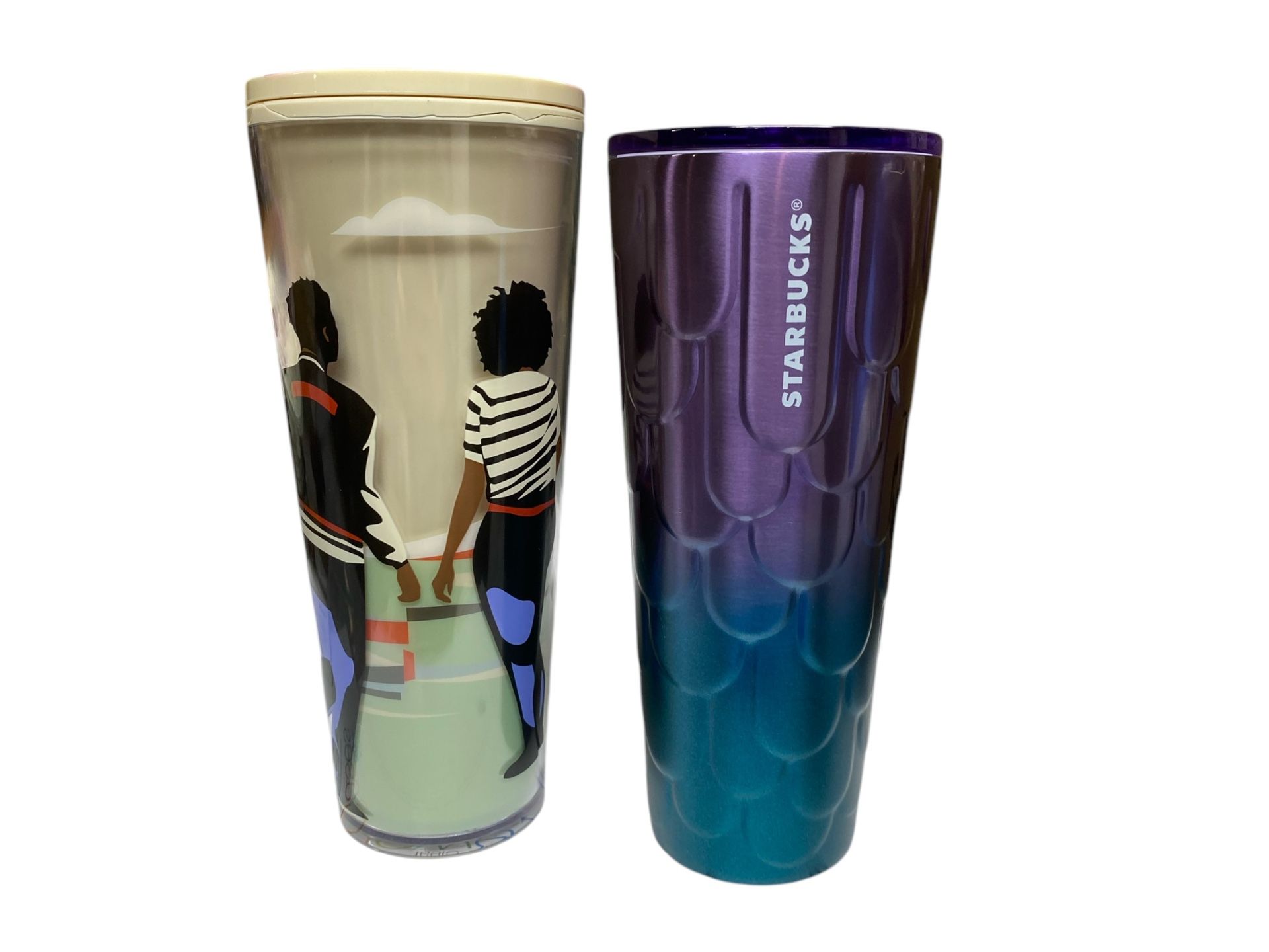 Starbucks Collector’s Tumbler Set - Vibrant Art & Scales Design, 24 oz (710 ml)
