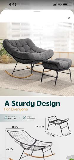 Swing Chair with ottoman