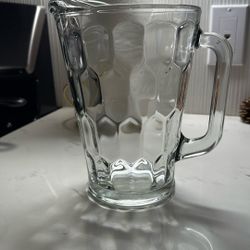 Libbey Crisa Glass Pitcher