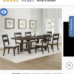 7 Pieces Dining Table 