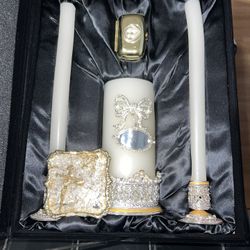 Wedding Candle And Cake Knife
