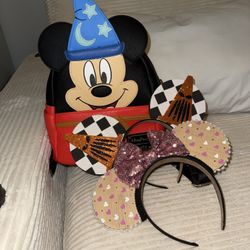 Disney Loungefly backpack And Disney Ears 