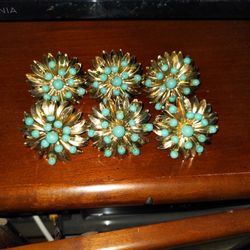 Gold Flower Napkin Rings