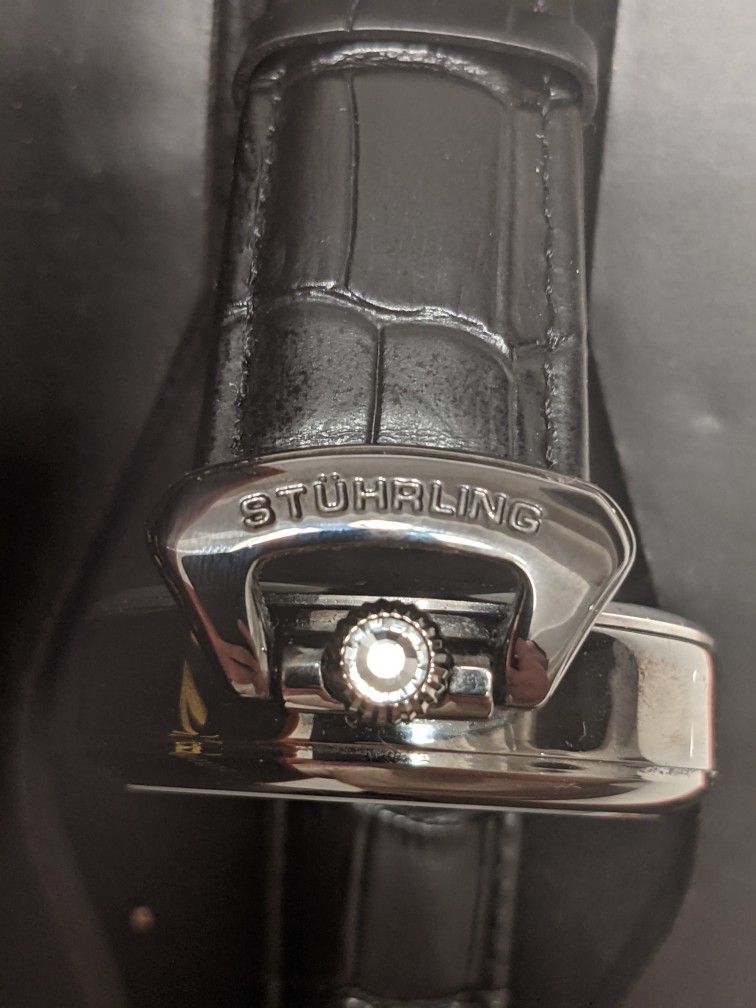 Stuhrling Emperor's Grand DT 3920 Automatic 46mm Skeleton in excellent condition