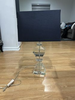 Navy Upholstered Lamp