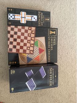 2 Board Games and 1 Card Shuffler