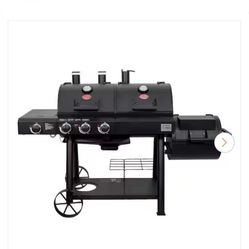Brand New In Box Char‑Griller Texas Trio 4‑Burner Dual Fuel Grill w/ Smoker