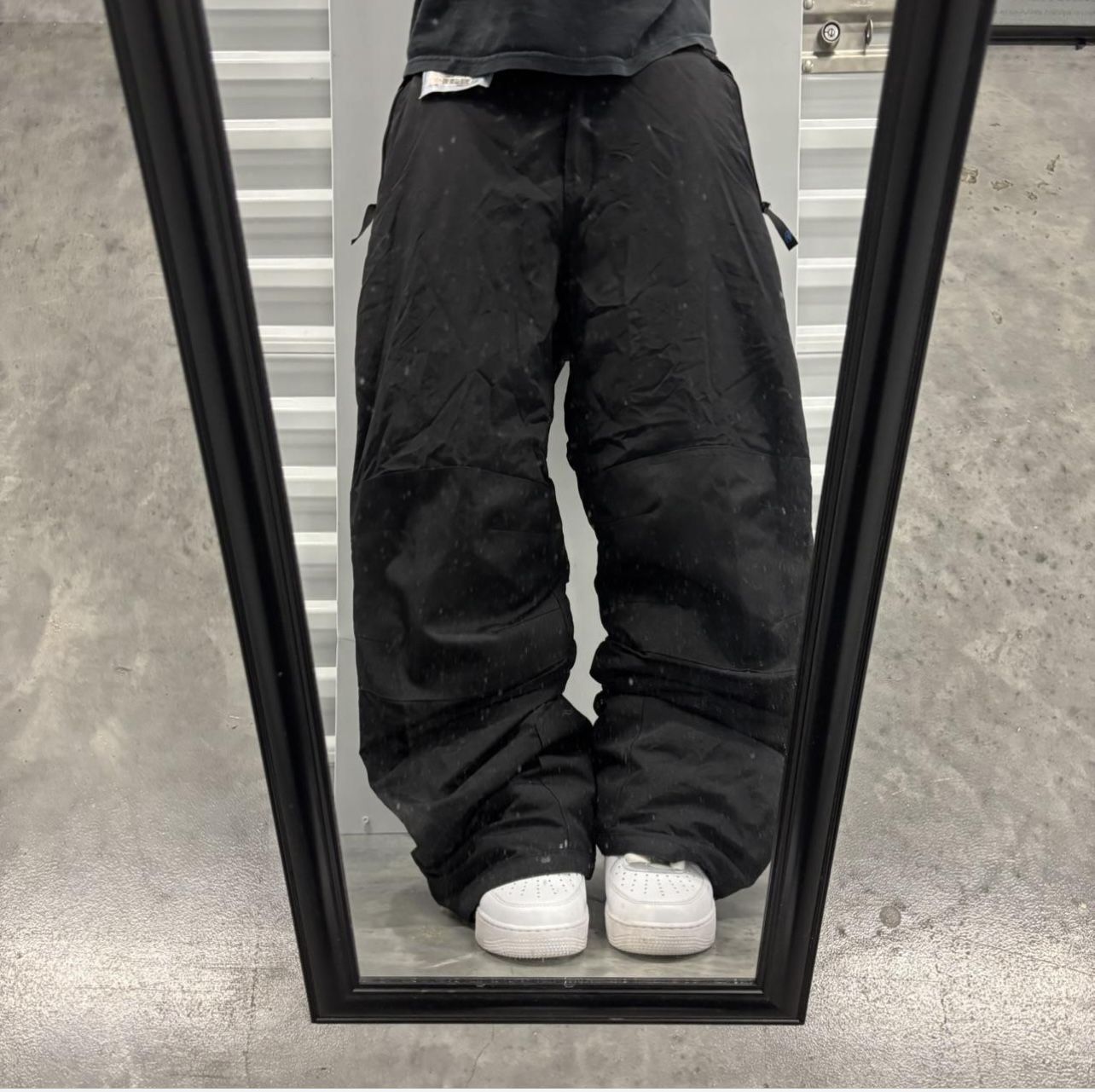 Baggy Black streetwear Ski pants