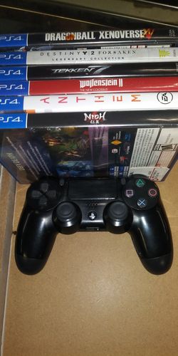 6 ps4 games and controllr.with 5 Xbox one sports games. No system no system