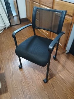 Black Chair with Casters