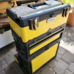 Rolling Toolbox Three Section Tool Chest Portable Job Box