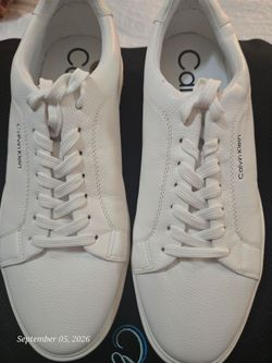 Calvin KleinWhite Leather Low-Top Sneakers