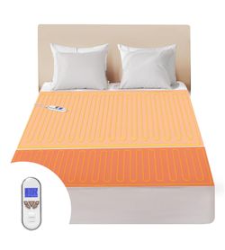Bwarm Premium Multi-Zone Electric Heated Mattress Pad Twin XL Size, 39" X 80", 9 Heat Settings, 1-12 Hours Auto Off, Individual Body And Feet Settings