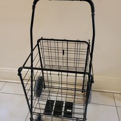 Big Folding Shopping Cart with Extra basket
