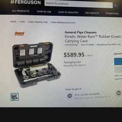 New General pipe cleaners kinetic water ram still in box never open box for sale