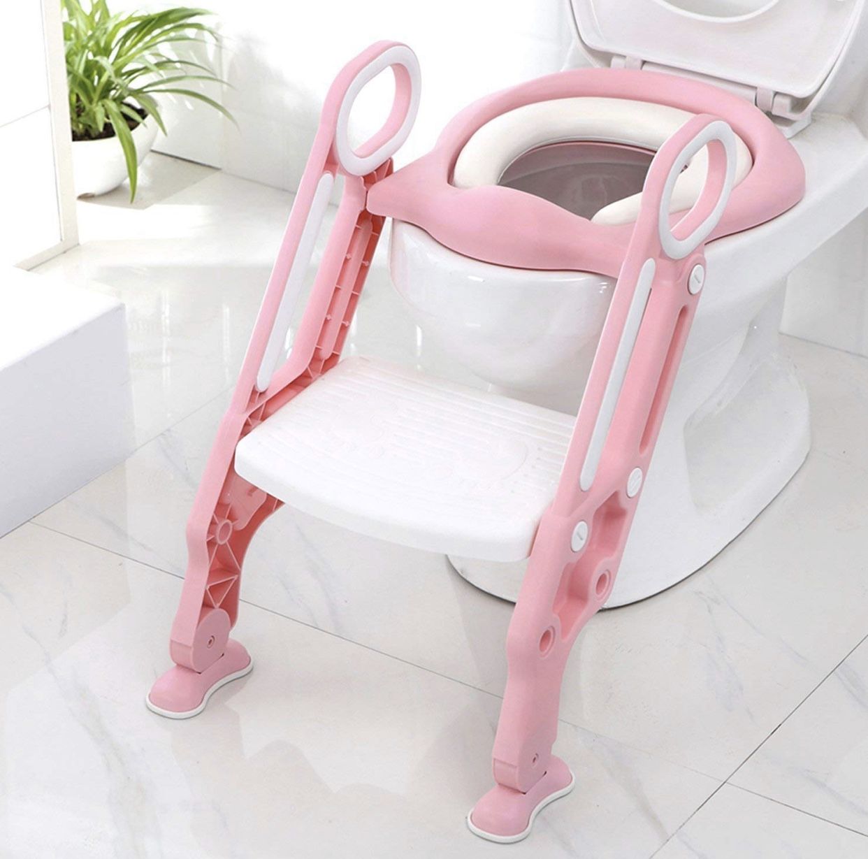 Mangohood Potty Training Toilet Seat with Step Stool Ladder for Boy and Girl Baby Toddler Kid Children’s Toilet Training Seat Chair